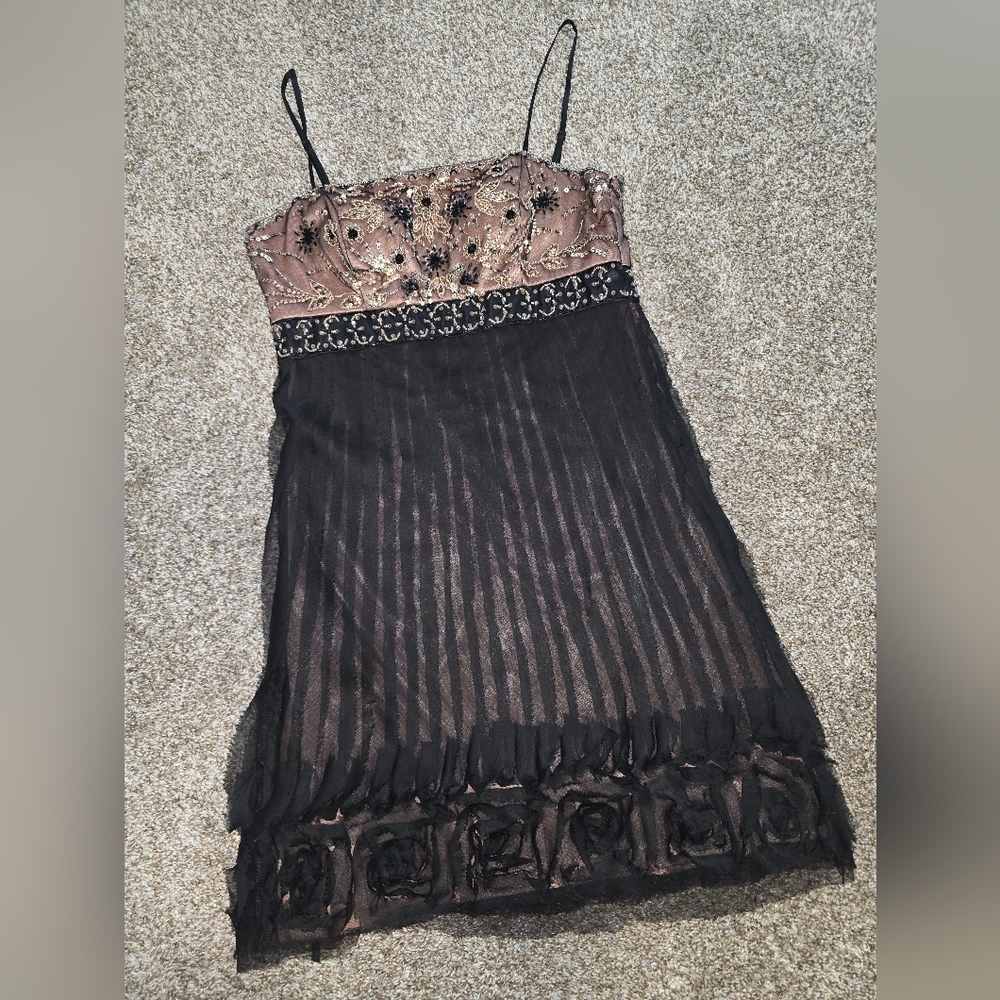 Adidas Black and Gold Embellished Dress